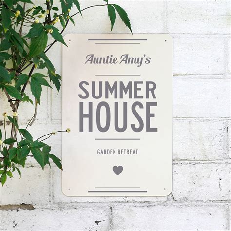 summer house metal sign|Summer House Sign .